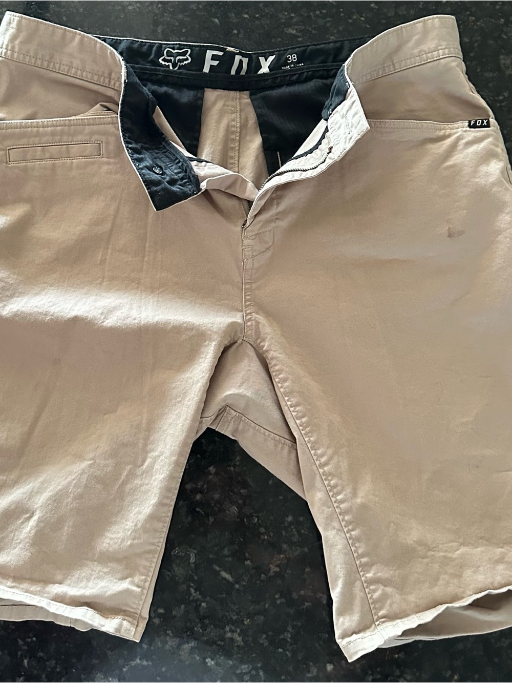 Fox Men’s Tan Flat Front Chino Shorts